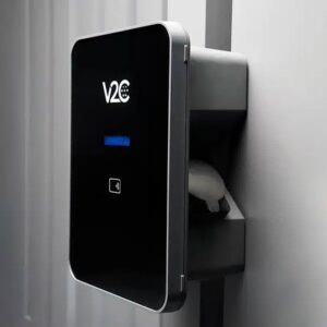Mejores cargadores de coche eléctrico para casa en 2026 y por qué elegimos V2C 3 Vista lateral del cargador V2C Trydan